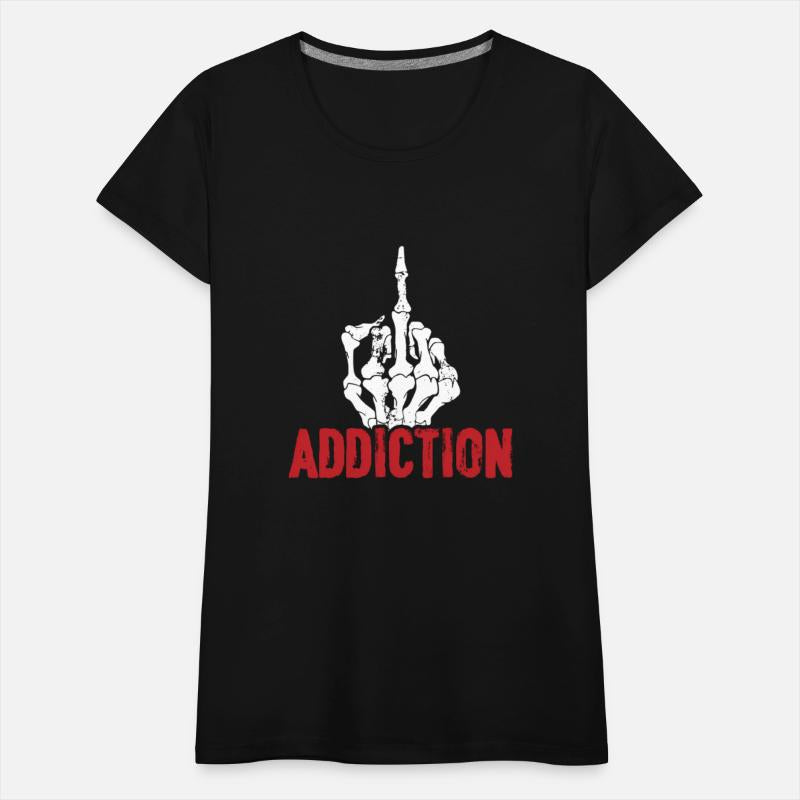 Fuck Addiction Middle Finger Alcohol Drug