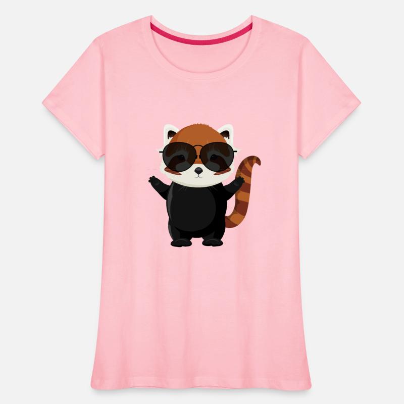 funny little red panda bear with sunglasses