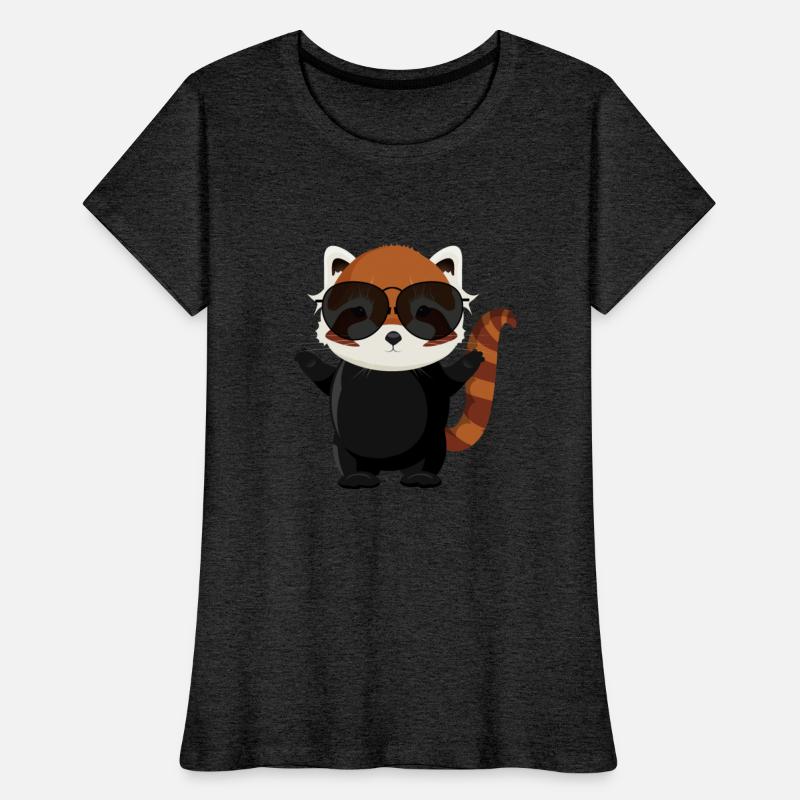 funny little red panda bear with sunglasses