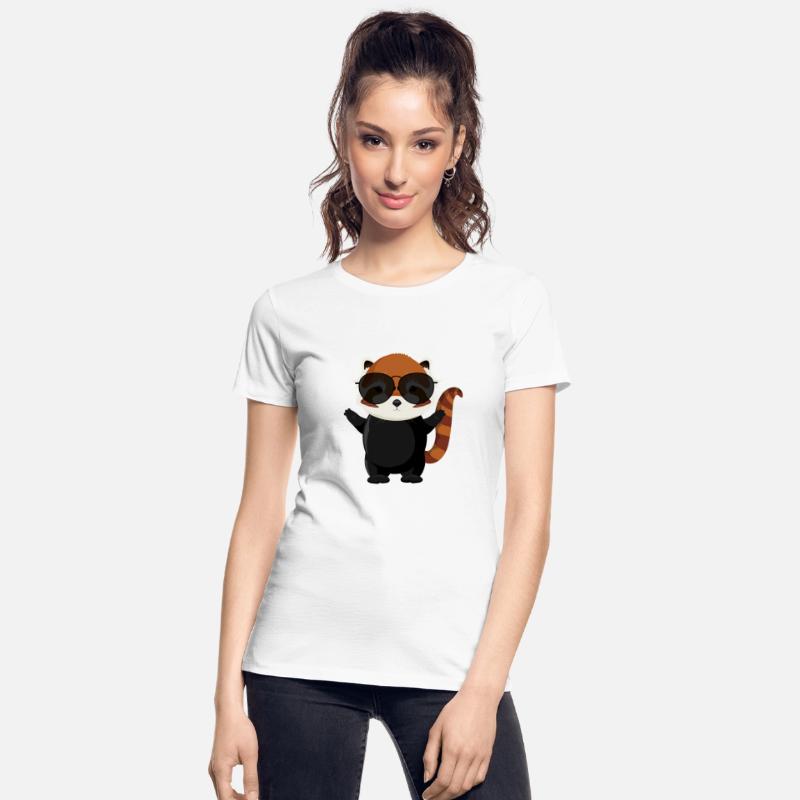 funny little red panda bear with sunglasses