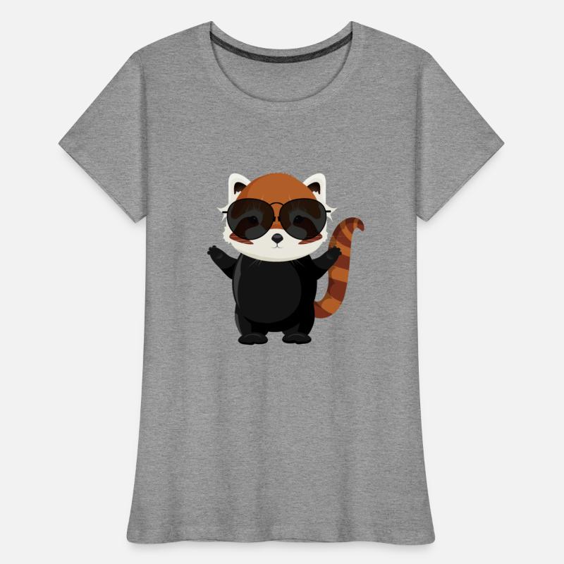 funny little red panda bear with sunglasses