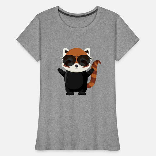 funny little red panda bear with sunglasses