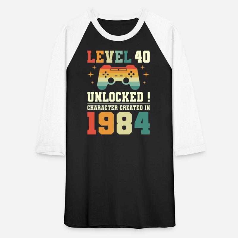 Geek Level 40 Unlocked 1984 40th Birthday Gamer
