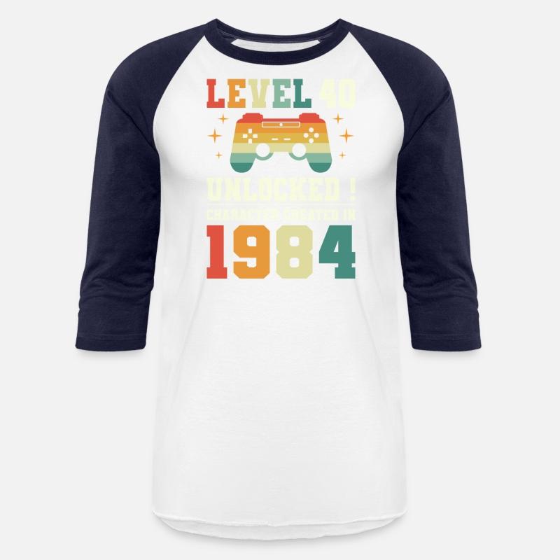 Geek Level 40 Unlocked 1984 40th Birthday Gamer