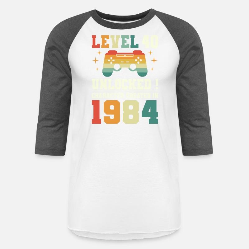 Geek Level 40 Unlocked 1984 40th Birthday Gamer