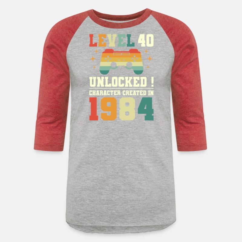 Geek Level 40 Unlocked 1984 40th Birthday Gamer