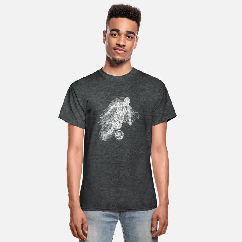 Geometric Soccer Player Runs With Ball