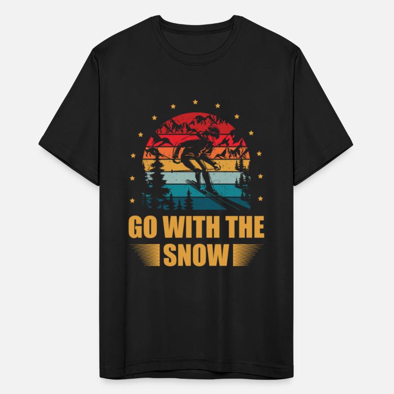 Go With The Snow Skiing Lover Ice Ski Winter Sport