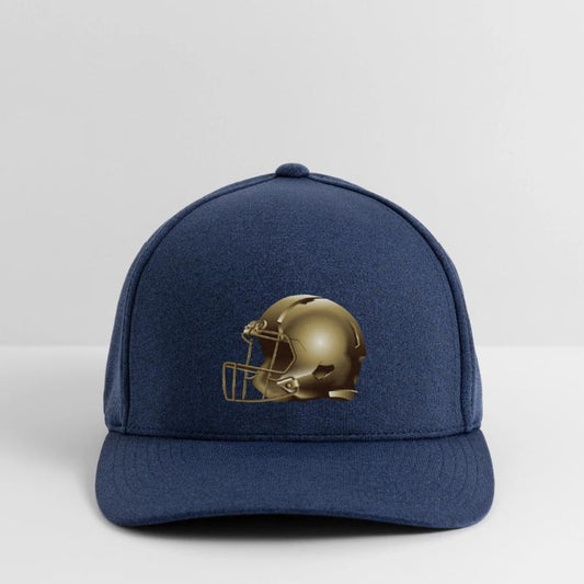 golden american football helmet