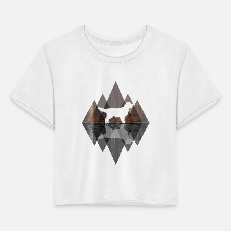 Golden Retriever abstract - geometry dog triangle
