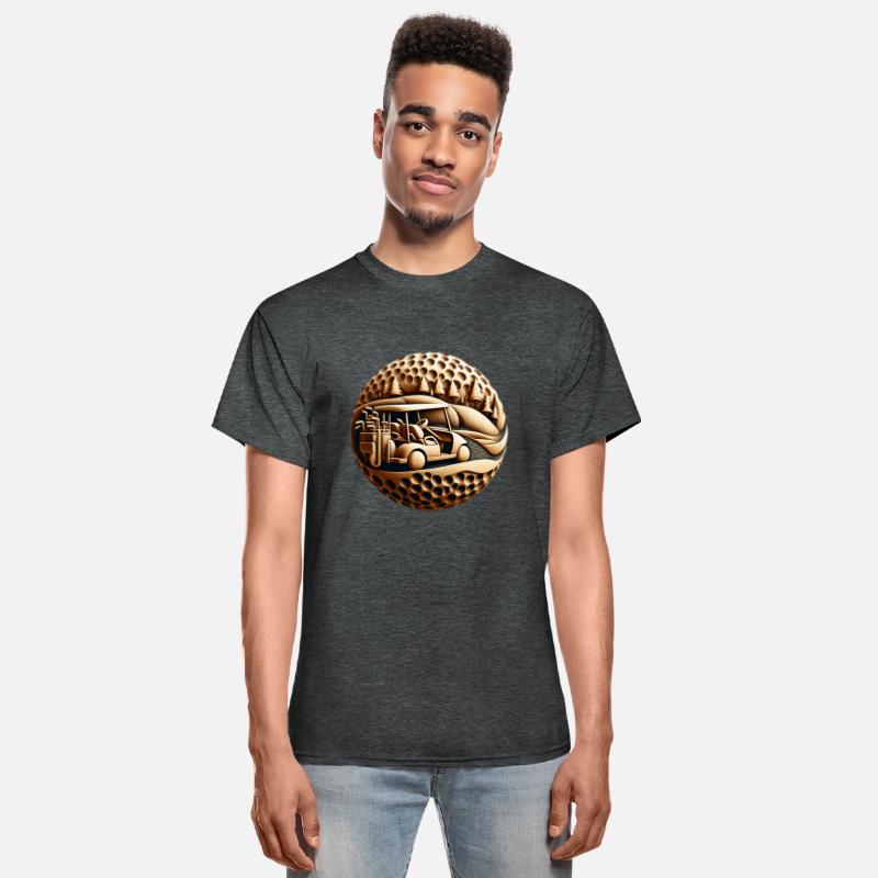 Golf Ball Artistic Essence in Wood Golf Cart