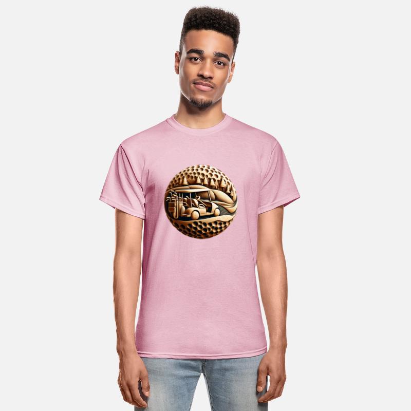 Golf Ball Artistic Essence in Wood Golf Cart