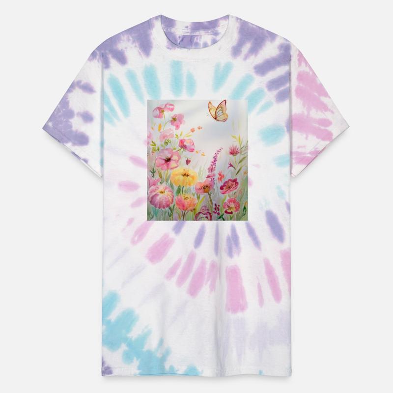 Graceful Blooms and Butterfly Watercolor Art