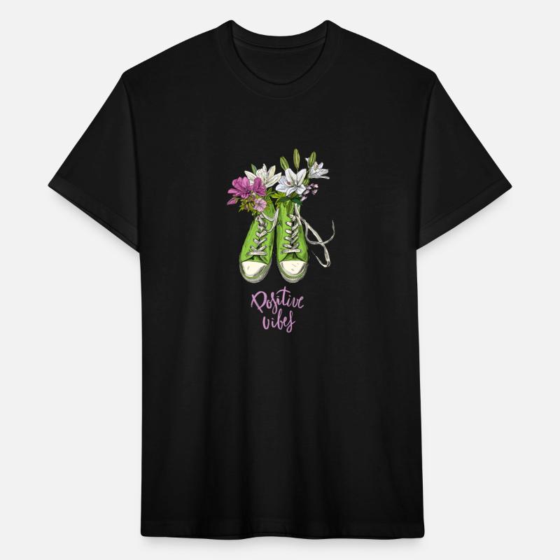Green sneakers and flowers