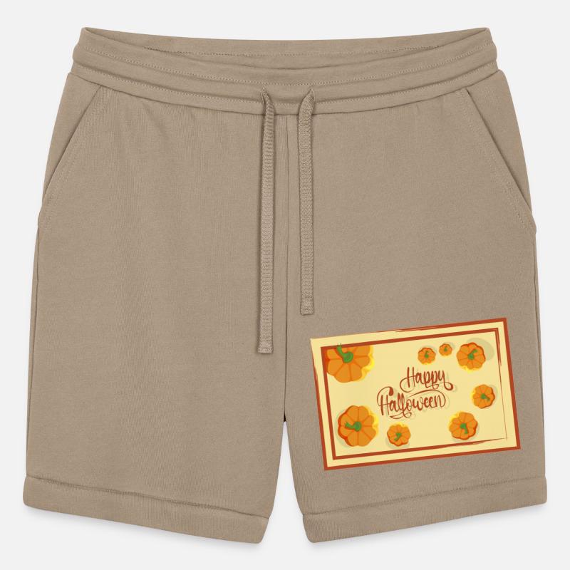 Greetings Happy Halloween typography and pumpkins