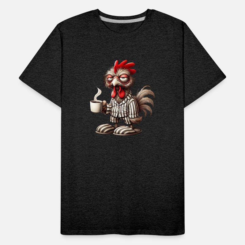 Grumpy Rooster Morning – Coffee First! T-Shirt