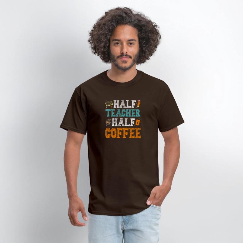 Half Teacher Half Coffee T Shirt Design 1