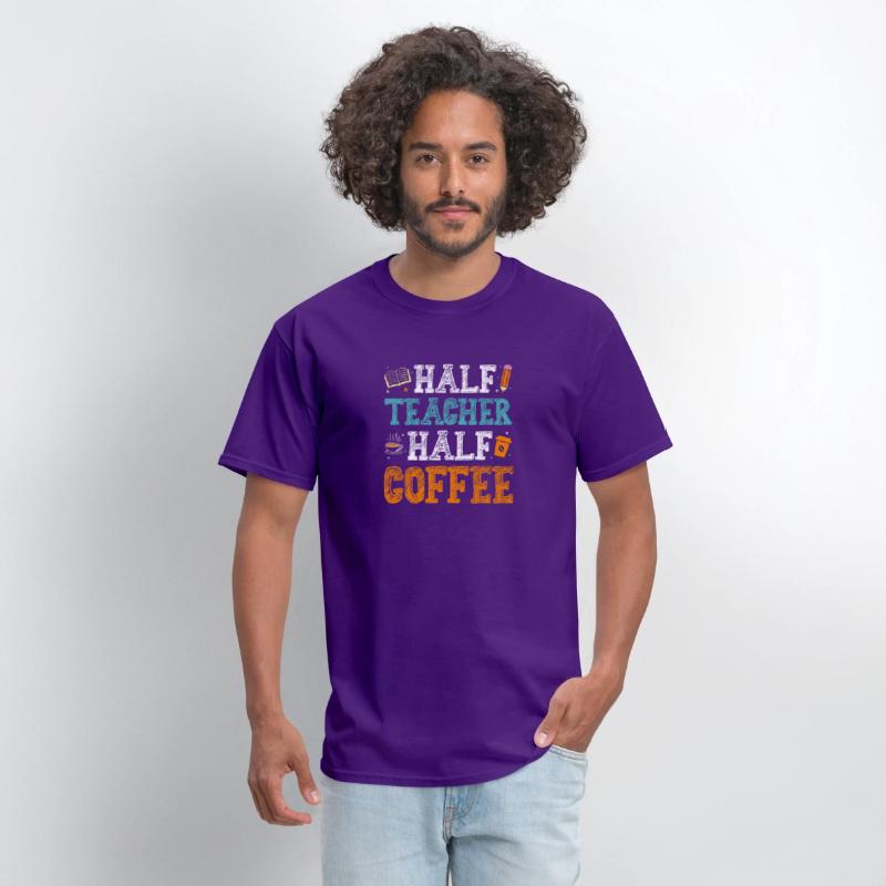 Half Teacher Half Coffee T Shirt Design 1