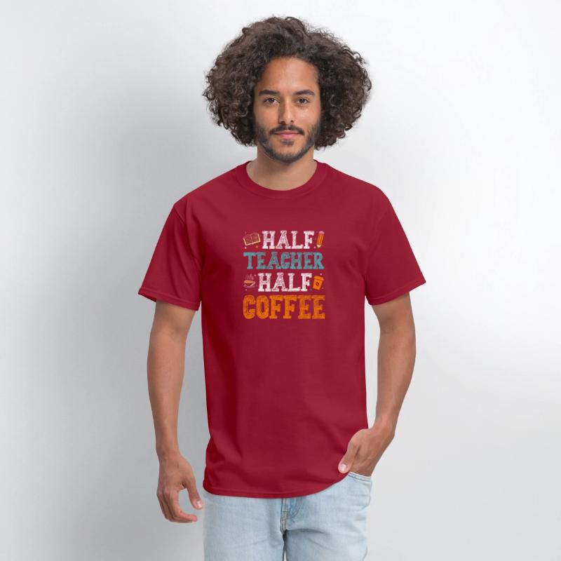 Half Teacher Half Coffee T Shirt Design 1