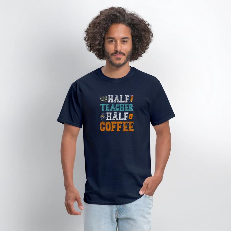 Half Teacher Half Coffee T Shirt Design 1