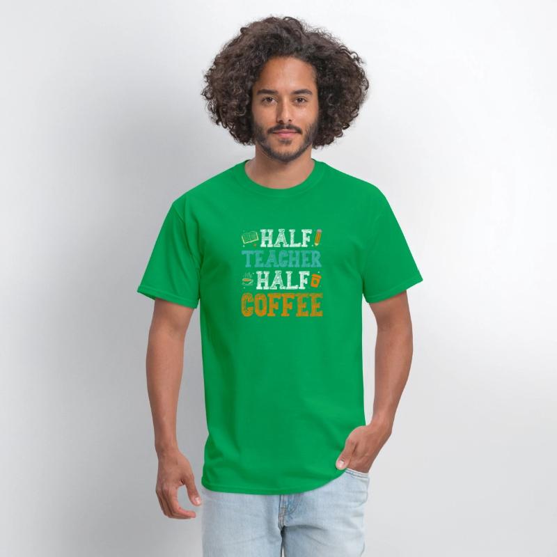 Half Teacher Half Coffee T Shirt Design 1