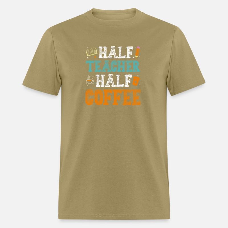 Half Teacher Half Coffee T Shirt Design 1