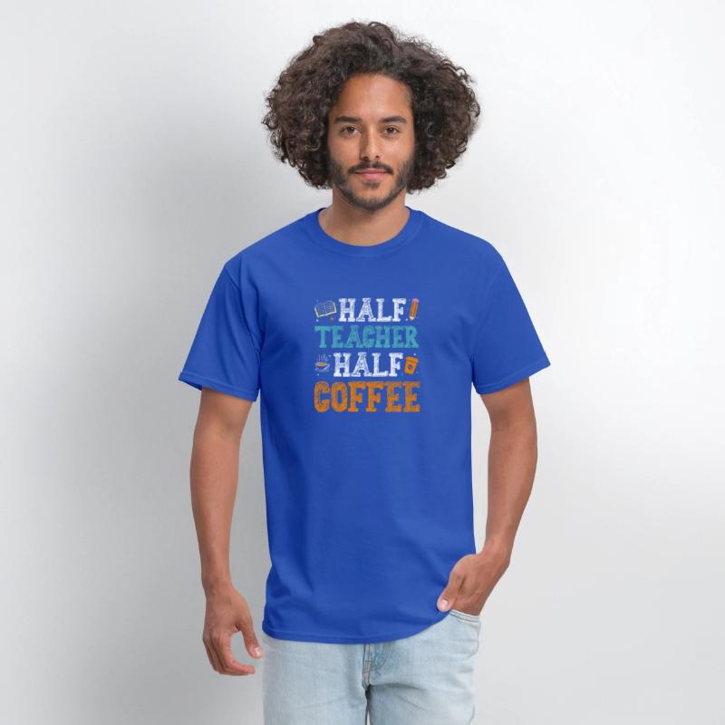 Half Teacher Half Coffee T Shirt Design 1
