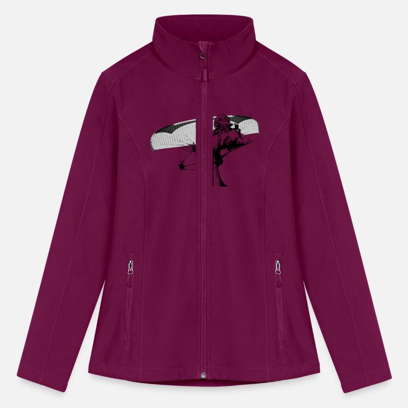 Hand designed paraglider in flight