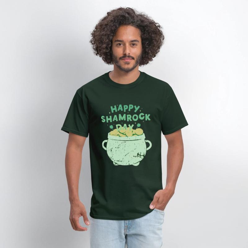 Happy Shamrock Day Gold Pot | Saint Patrick's Day