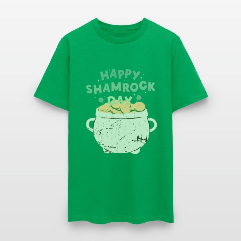 Happy Shamrock Day Gold Pot | Saint Patrick's Day