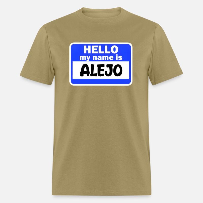 Hi Hello My Name Is Alejo On Nametag Introduction