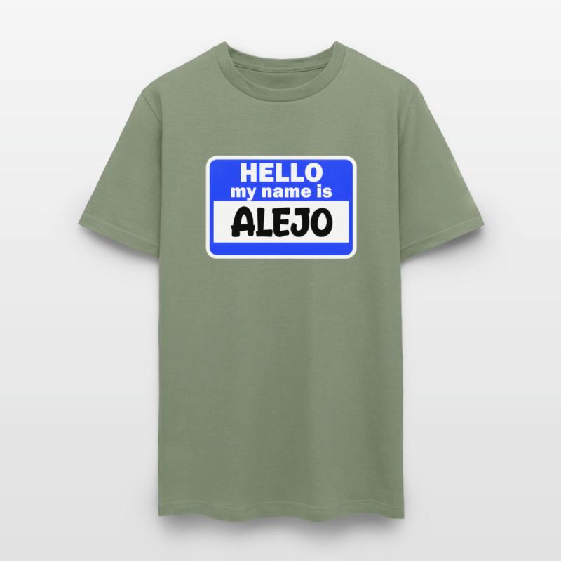 Hi Hello My Name Is Alejo On Nametag Introduction