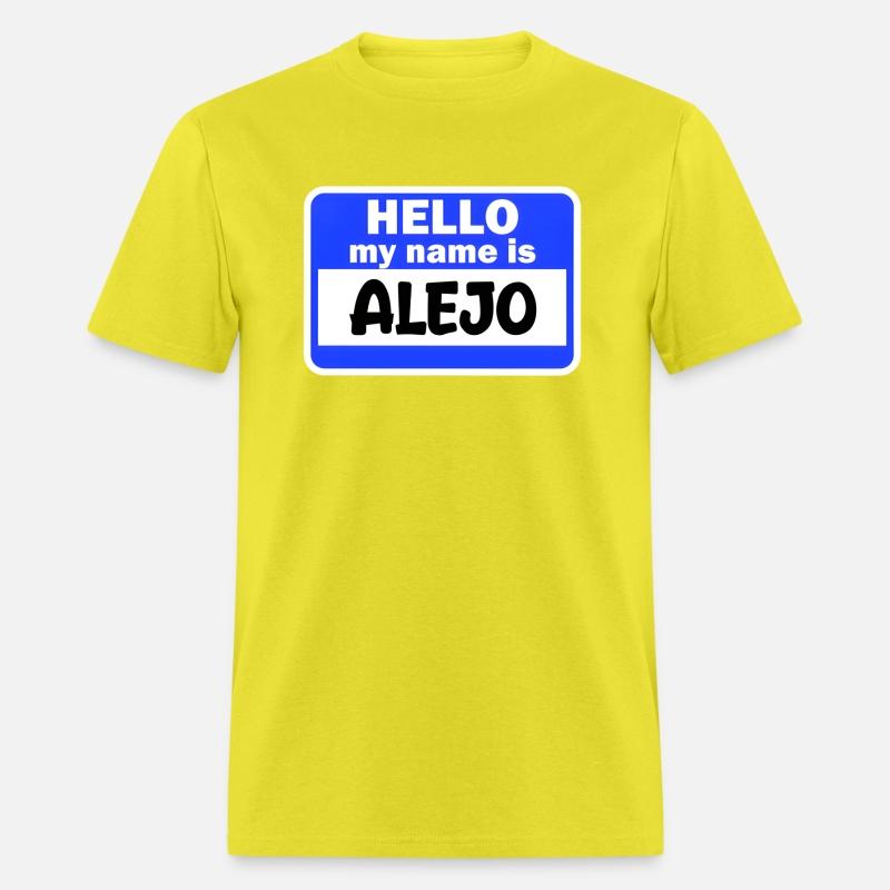 Hi Hello My Name Is Alejo On Nametag Introduction