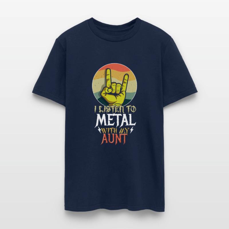 Metal With Aunt Metal Kid Music Lover Rocker