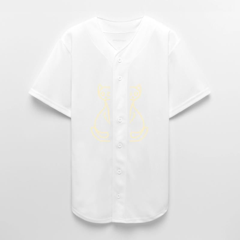 Mirror Cats Line Vector one color