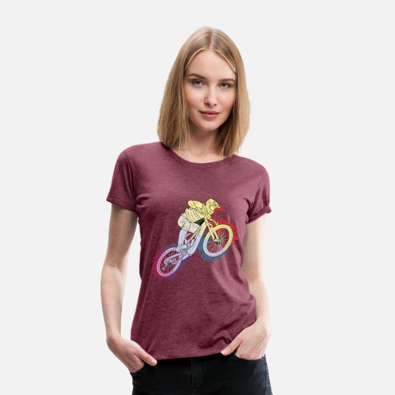 Mountain Biker with Rainbow Splash Design