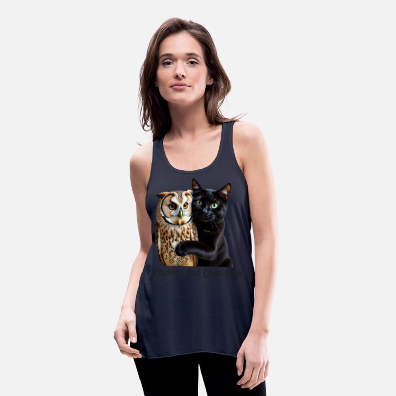 Mystic Night Owl with Cat Embrace
