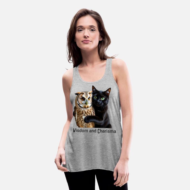 Mystic Night Owl with Cat Embrace