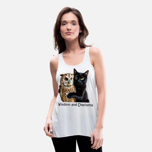 Mystic Night Owl with Cat Embrace