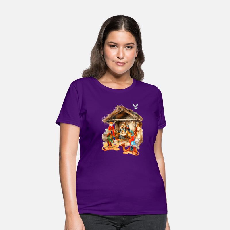 Nativity scene with Mary Joseph Baby Jesus