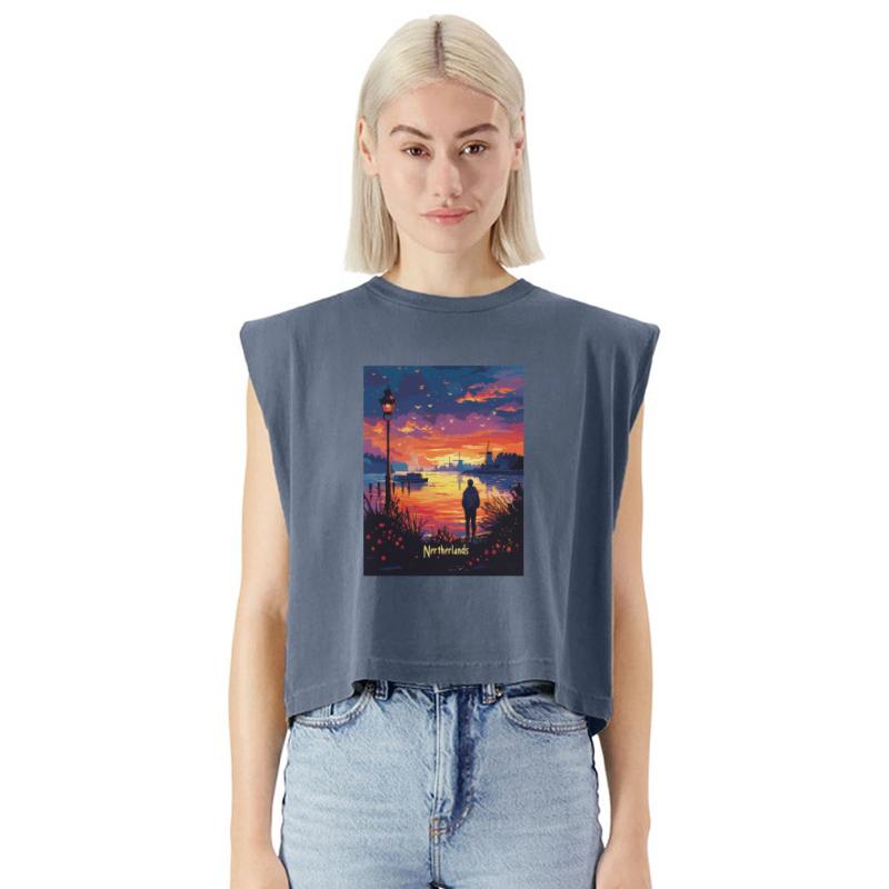 Netherlands Sunset Reflection By The Water With