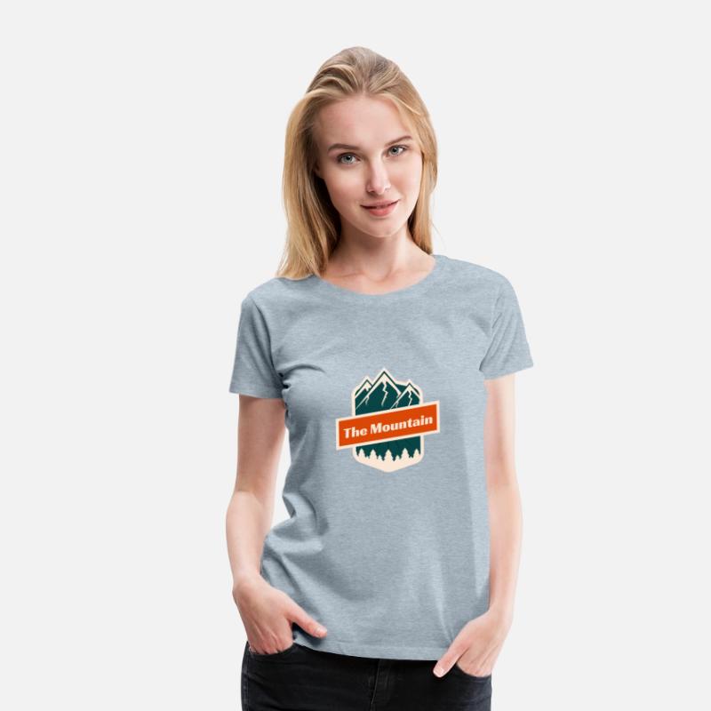 Orange Green and Black The Mountain T Shirt