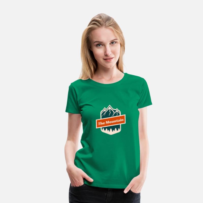 Orange Green and Black The Mountain T Shirt