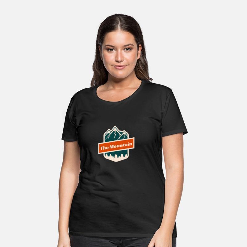Orange Green and Black The Mountain T Shirt