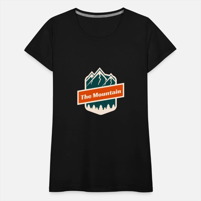 Orange Green and Black The Mountain T Shirt