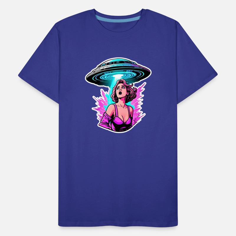 Panicked woman is caught by UFO.