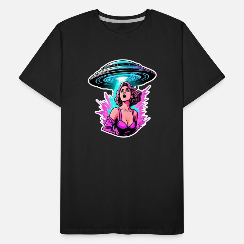 Panicked woman is caught by UFO.