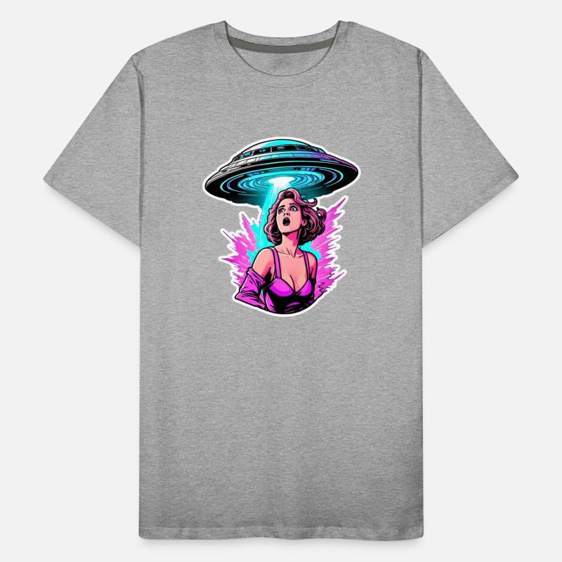 Panicked woman is caught by UFO.