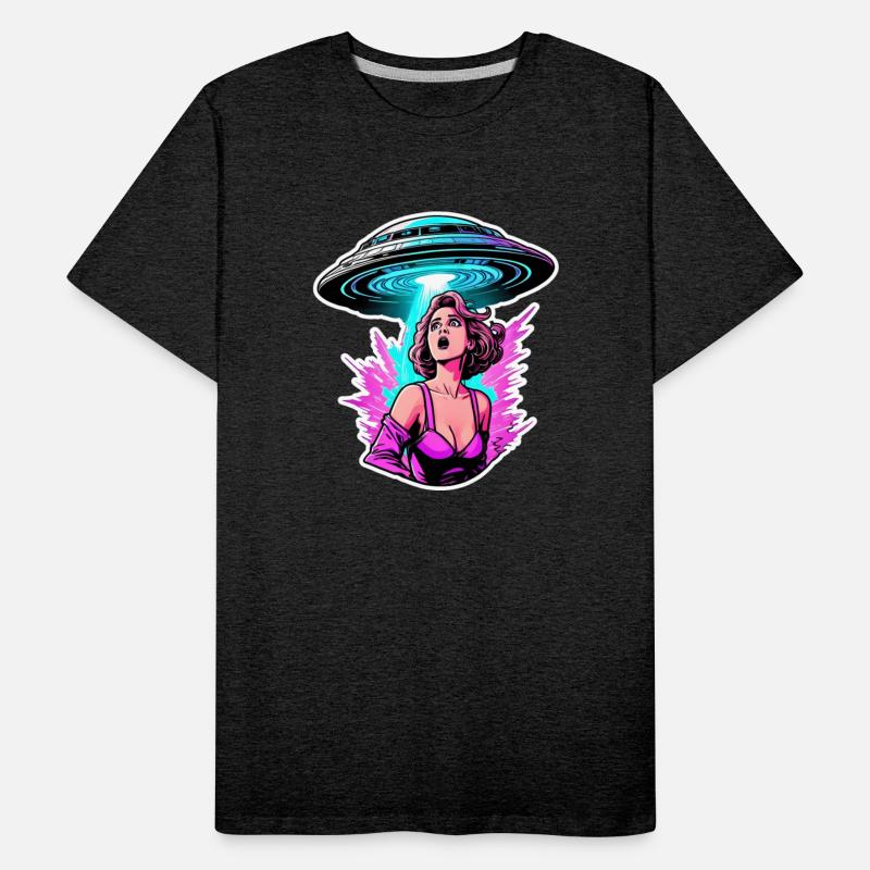 Panicked woman is caught by UFO.