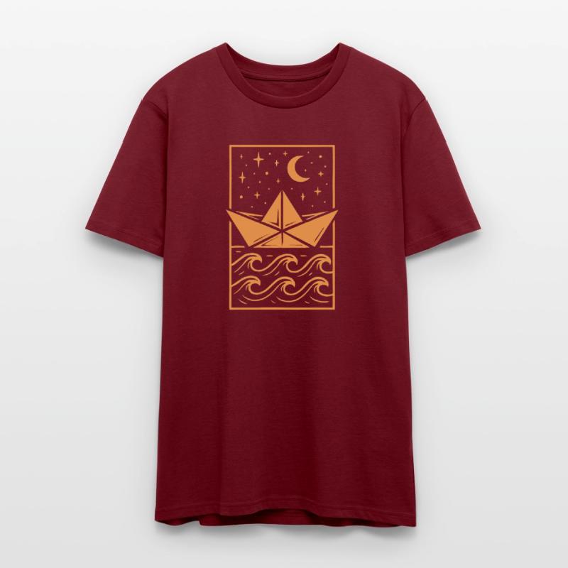 Paper Boat and Moon Men's T-Shirt